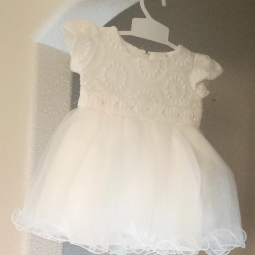 New Baby Girl Kid Child White Party Wedding Dress